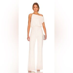 Mishka White One-Shoulder Jumpsuit